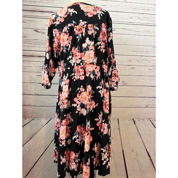 Torrid‎ Mini Challis Floral Print High Low Plus Size 1X Shirt Dress 16749679 - Picture 5 of 13